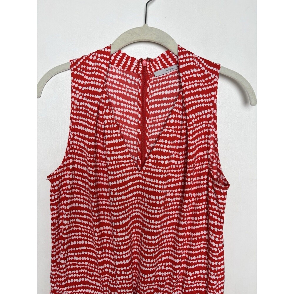 Nordstrom Halogen Maxi Dress Red White Sz Small